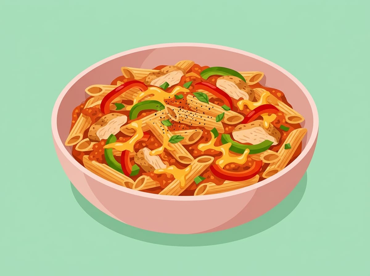 High-Protein Tomato Cheese Pasta